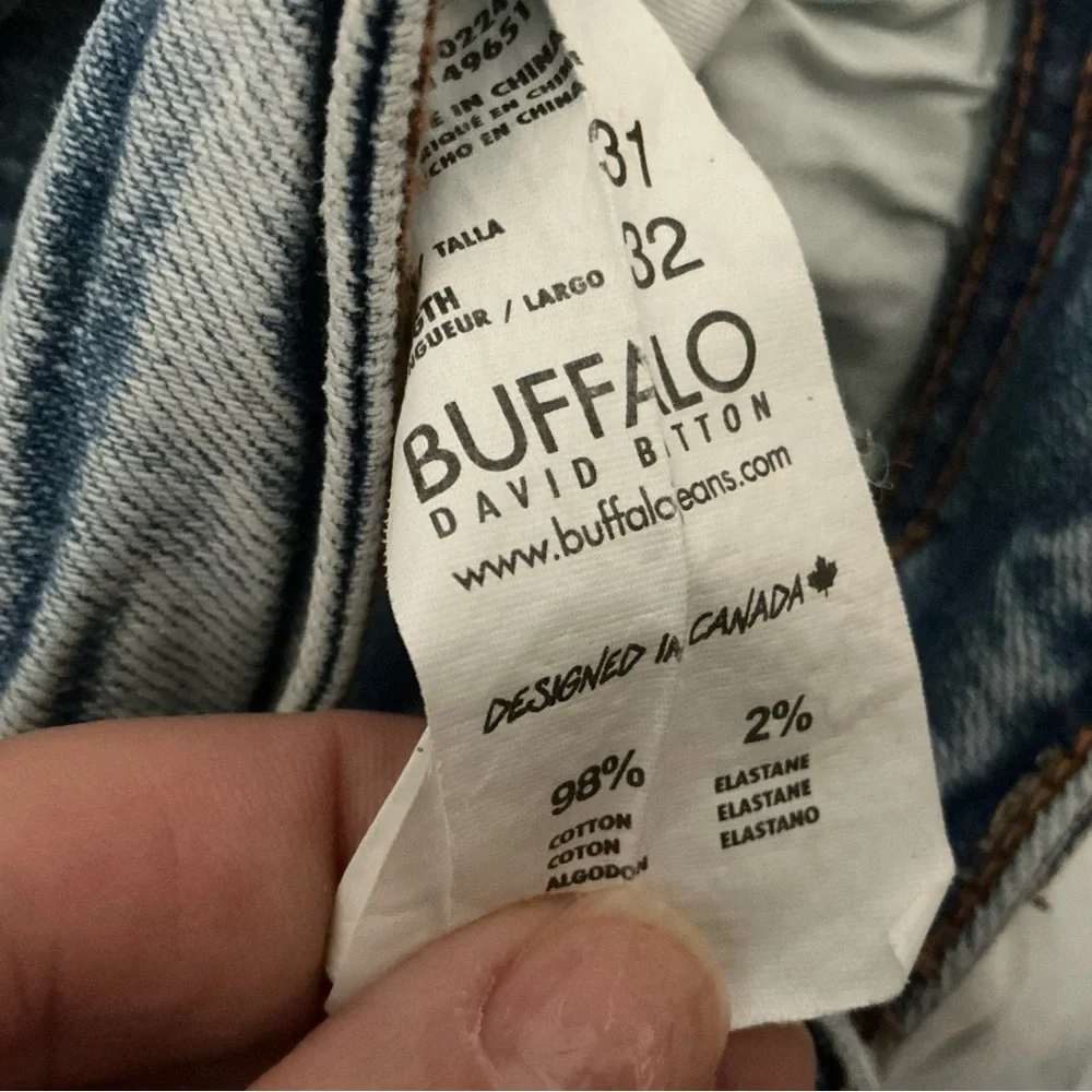 Vintage Buffalo David bitton ash-x slim stretch jeans Rock For Freedom 31/32